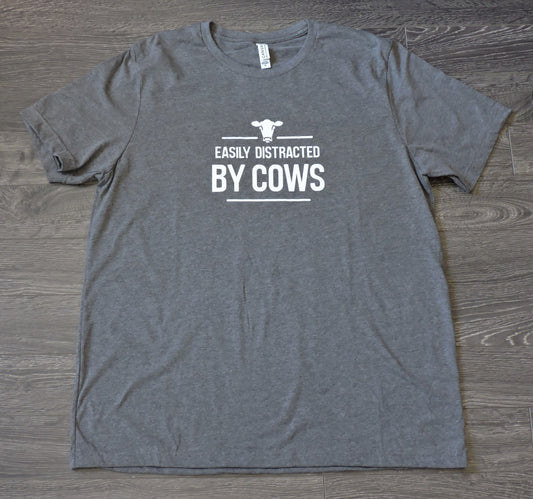 TShirt - Easily Distracted by Cows Adult